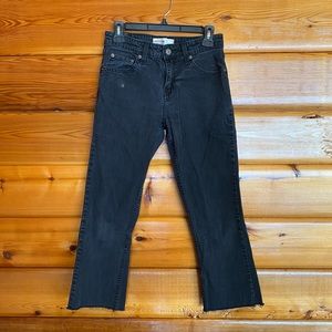 Levi’s Black Mid Rise Bootcut Jeans Petite 4 short
